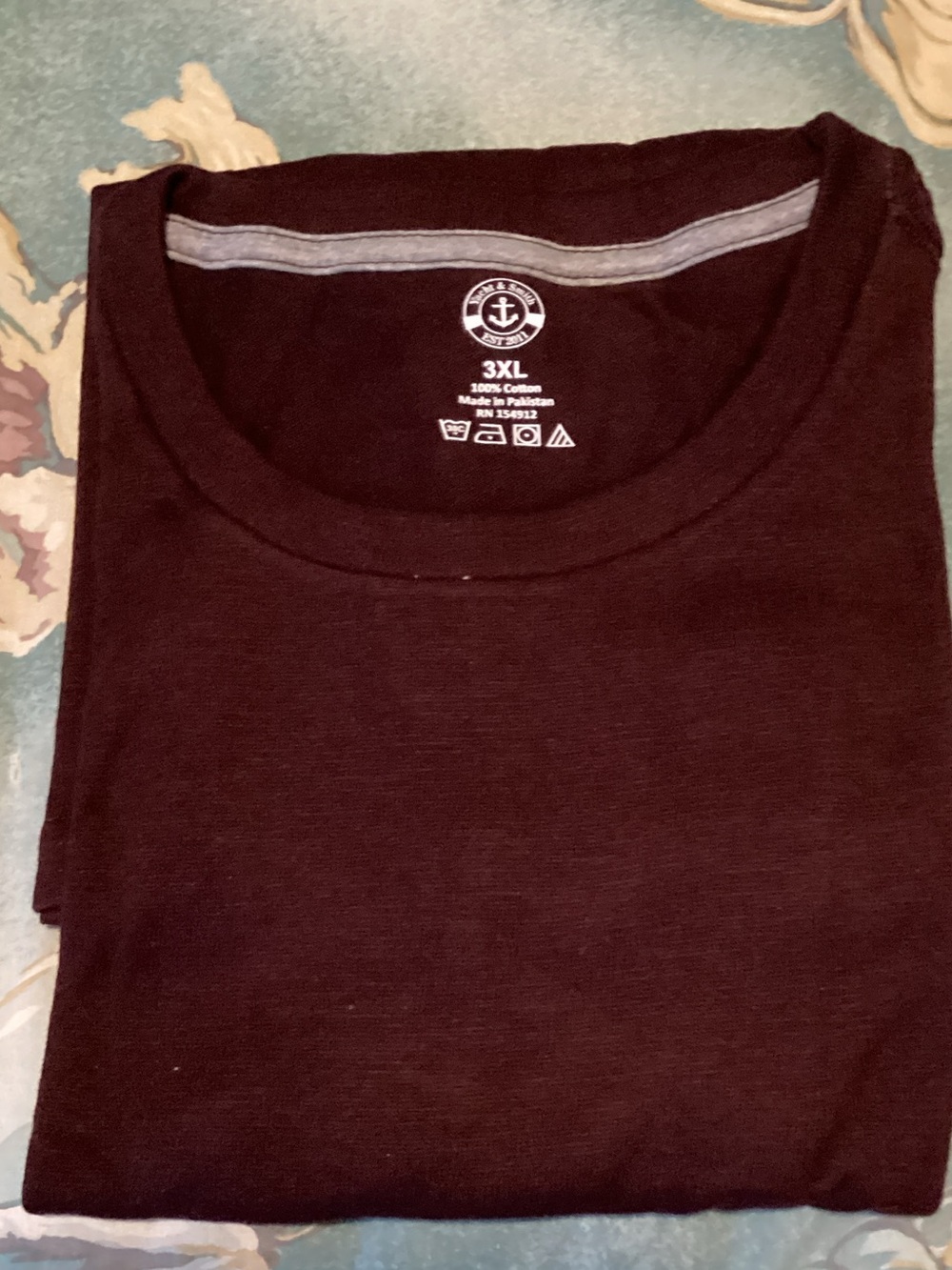 5-Pack Short Sleeve Crew Neck Tees - Olive, Heather Gray, Maroon, Black, Bl/Gray - Picture 4 of 6